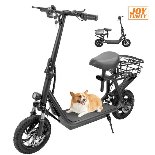 Upgrade Your Ride: Joyfinity 500W Electric Scooter with Comfortable Seat & Basket