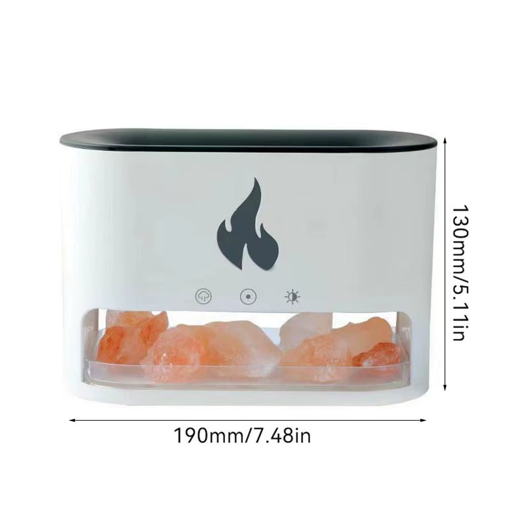 Essential Oil Aroma Diffuser 7 Colors Flame Air Humidifier Ultrasonic Cool Mist Difusor with Realistic Fire Lamp Night Light