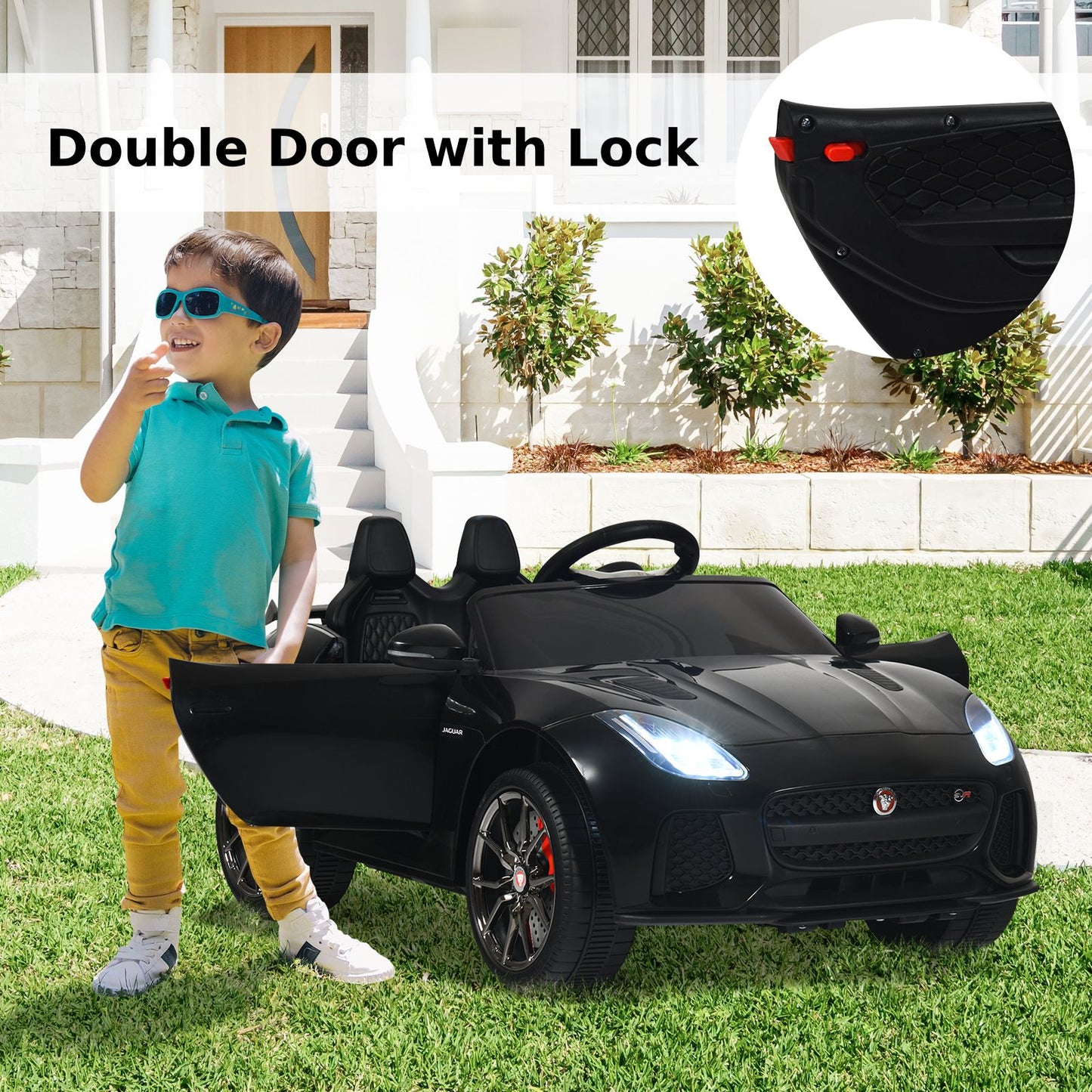 12V Jaguar F-Type SVR Kids Ride on Car with Remote Control