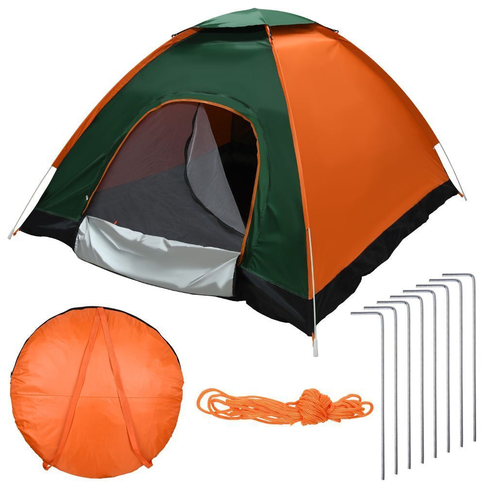 3-4 Man Person Automatic Pop up Tent Camping Outdoor Family Hiking Instant Tent