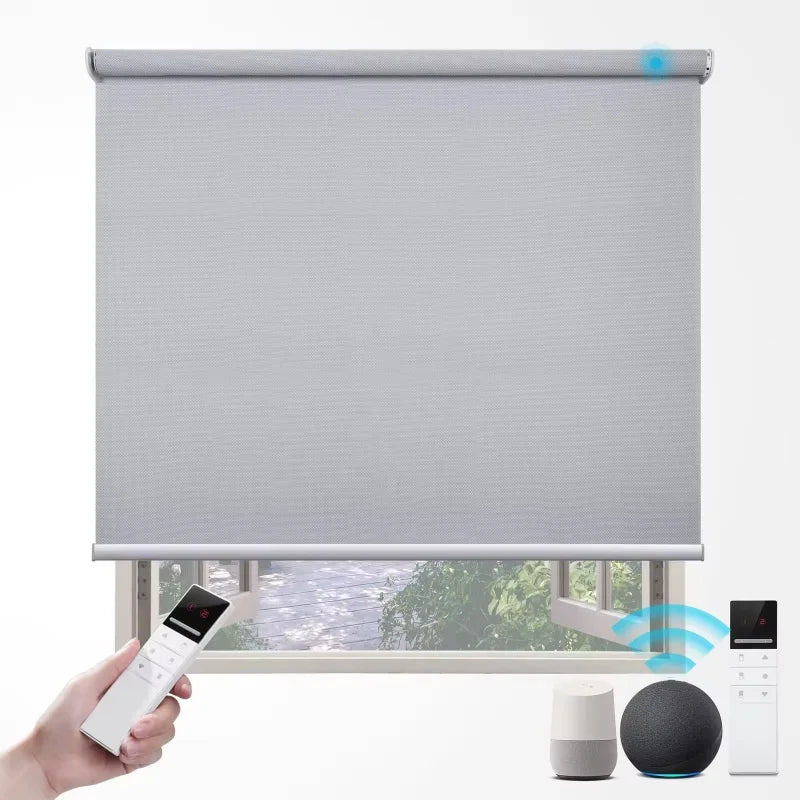 Customized Motorized Blackout Roller Blinds with WiFi Control for Office - Tuya Zigbee Technology