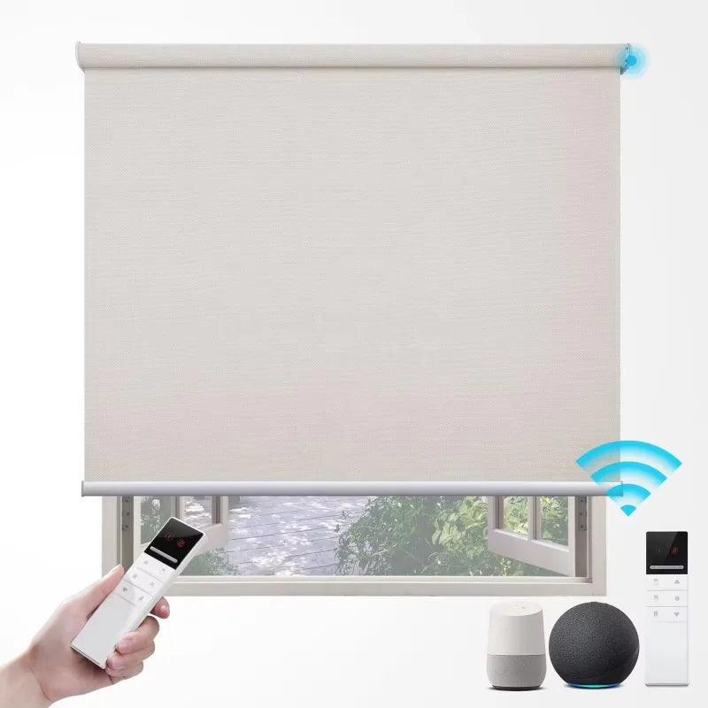 Customized Motorized Blackout Roller Blinds with WiFi Control for Office - Tuya Zigbee Technology