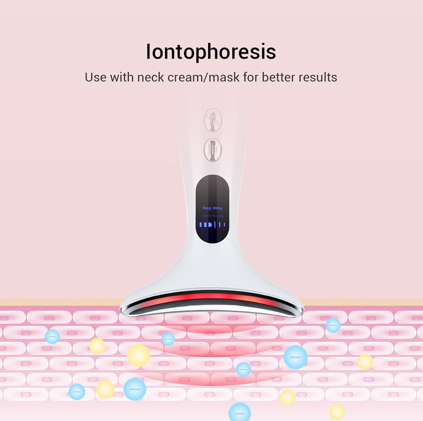 Face Massager 2025 New，Anti-Wrinkle Face Device，Portable Skin Tightening Beauty Toning Device with 45 ±5°C Heat and 4 Modes for Skintightening & Neck Lifting EMS Massage Face Toning Firming (Gradient)