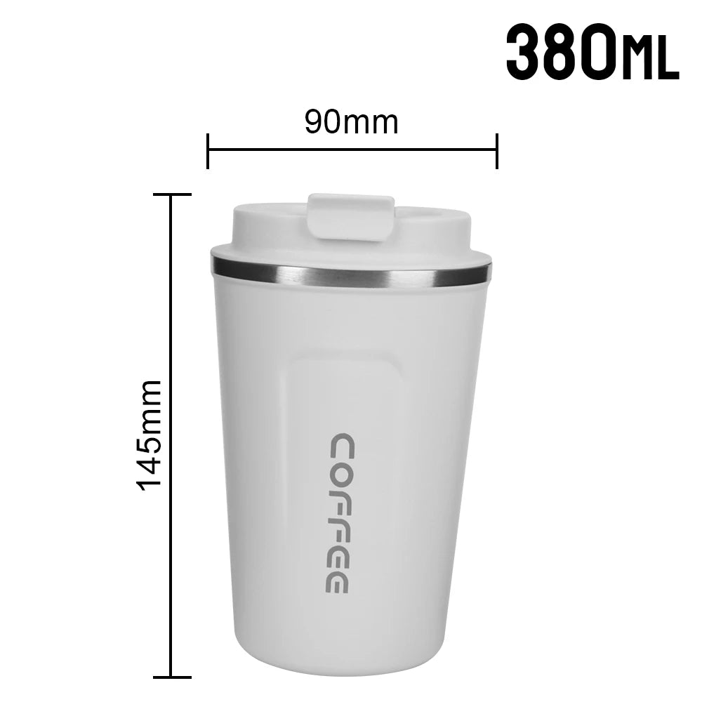 Thermo Cafe Leak-Proof Stainless Steel Travel Mug - Perfect for Coffee, Tea & Water (380/510ML)