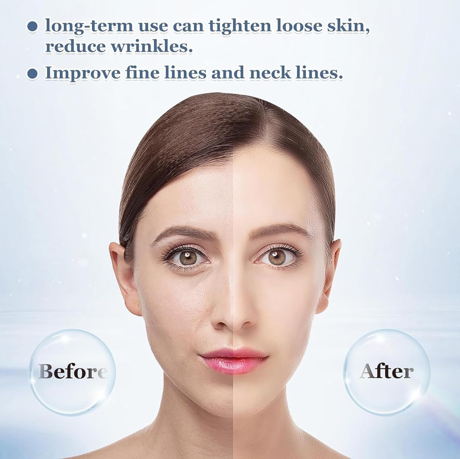 Face Massager 2025 New，Anti-Wrinkle Face Device，Portable Skin Tightening Beauty Toning Device with 45 ±5°C Heat and 4 Modes for Skintightening & Neck Lifting EMS Massage Face Toning Firming (Gradient)