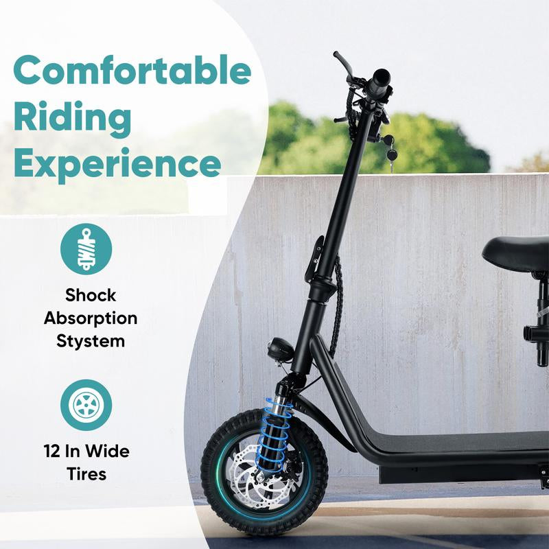 Upgrade Your Ride: Joyfinity 500W Electric Scooter with Comfortable Seat & Basket