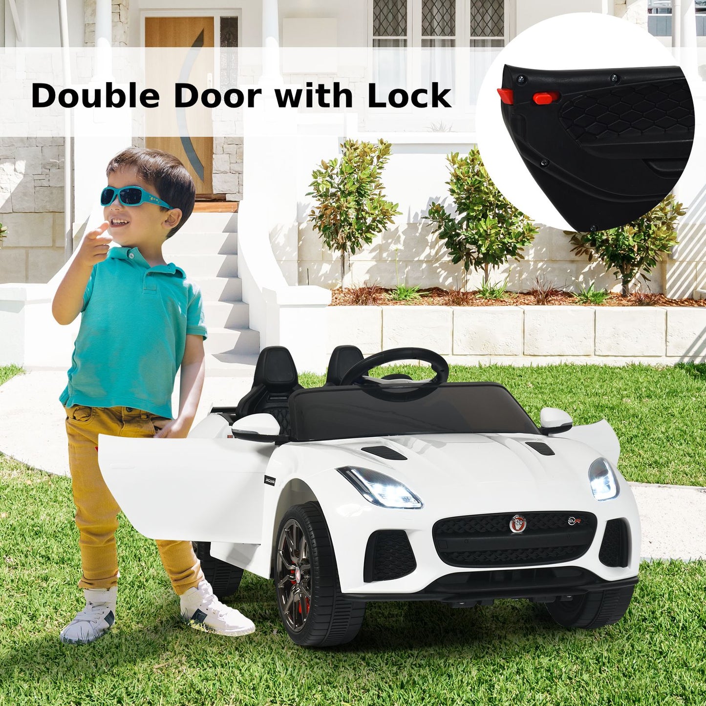 12V Jaguar F-Type SVR Kids Ride on Car with Remote Control