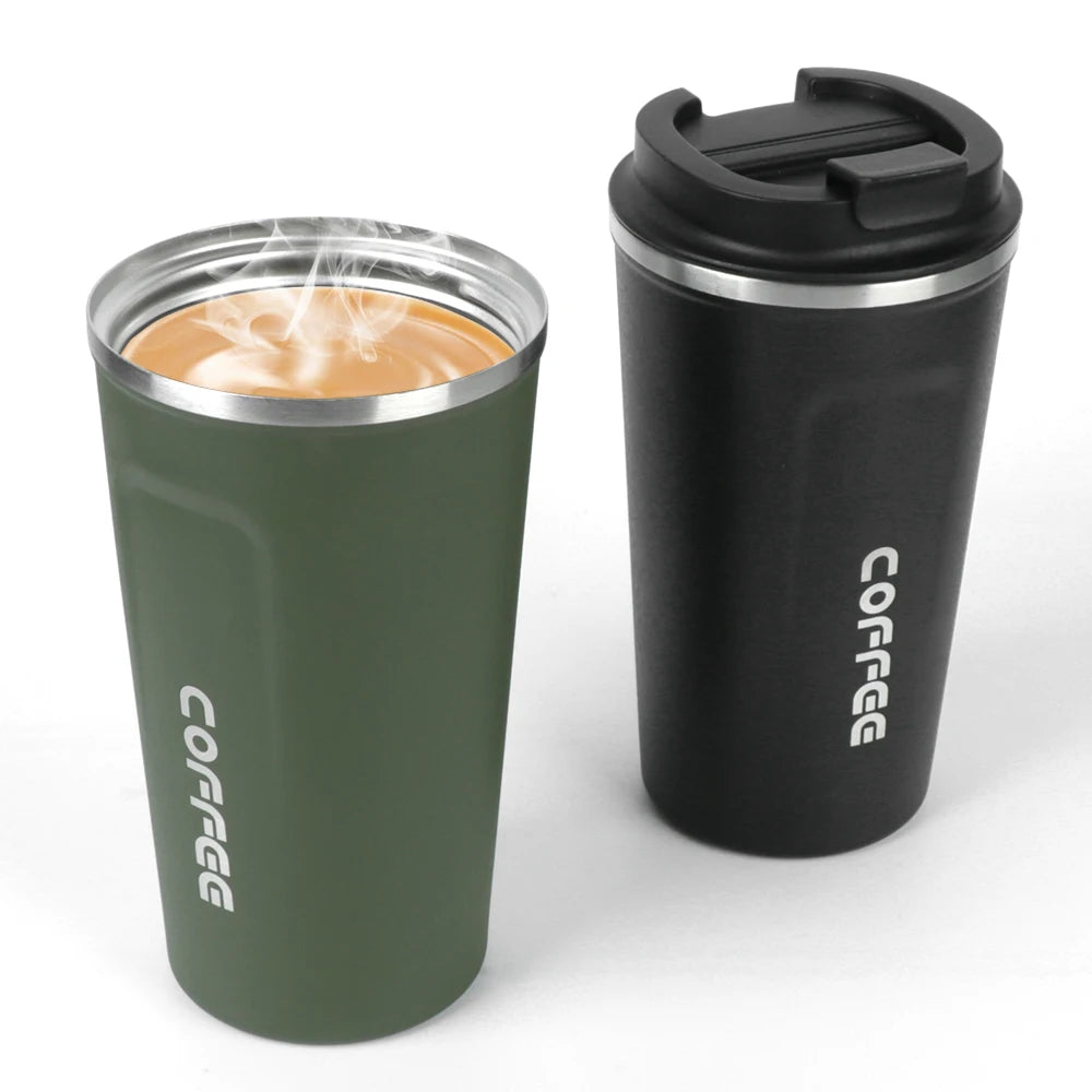 Thermo Cafe Leak-Proof Stainless Steel Travel Mug - Perfect for Coffee, Tea & Water (380/510ML)