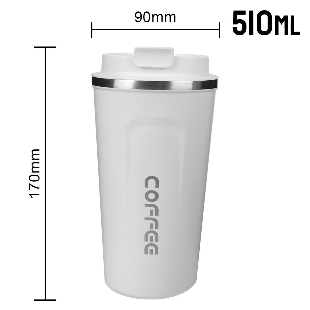 Thermo Cafe Leak-Proof Stainless Steel Travel Mug - Perfect for Coffee, Tea & Water (380/510ML)