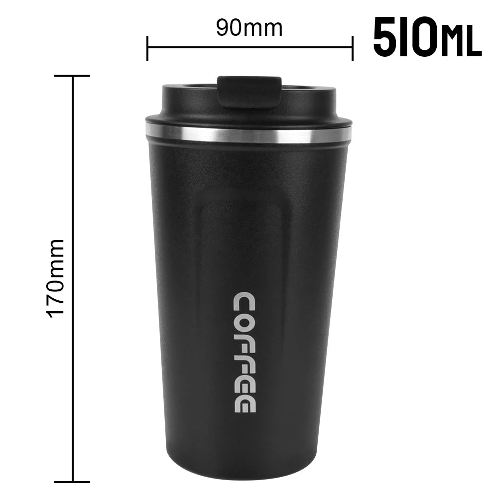 Thermo Cafe Leak-Proof Stainless Steel Travel Mug - Perfect for Coffee, Tea & Water (380/510ML)