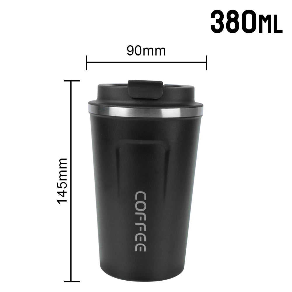 Thermo Cafe Leak-Proof Stainless Steel Travel Mug - Perfect for Coffee, Tea & Water (380/510ML)